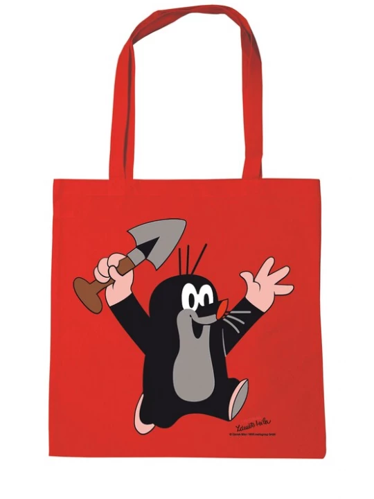 Foto van product LOGOSHIRT Shopper 'Der kleine Maulwurf - Juhu' gemengde kleuren / rood