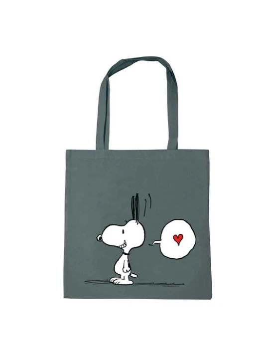 Foto van product LOGOSHIRT Shopper 'Peanuts - Snoopy in Love' grijs