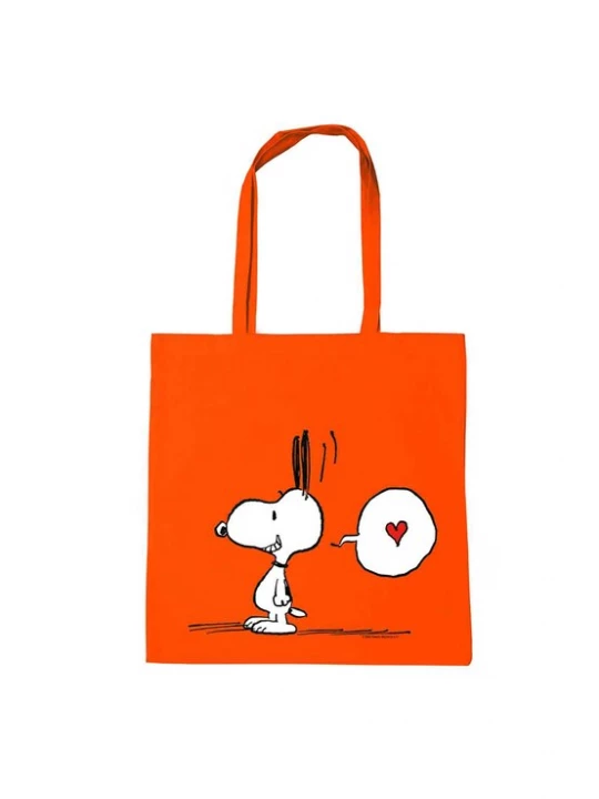 Foto van product LOGOSHIRT Shopper 'Peanuts - Snoopy in Love' oranje