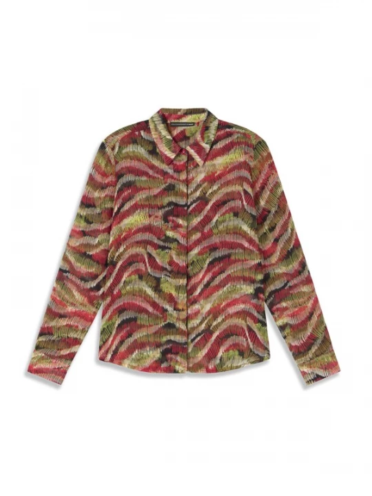 Foto van product Lola Casademunt Blouse citroen / olijfgroen / kersrood / zwart