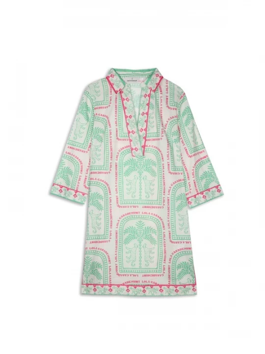Foto van product Lola Casademunt Jurk groen / pink / offwhite