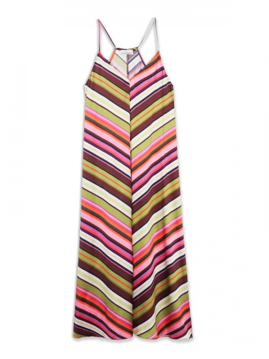Foto van product Lola Casademunt Jurk olijfgroen / rosa / bourgogne