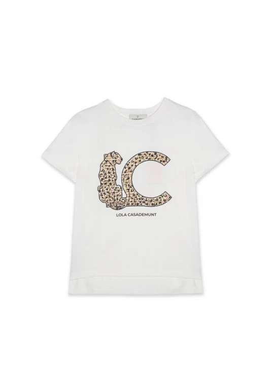 Foto van product Lola Casademunt Shirt donkergeel / zwart / wit