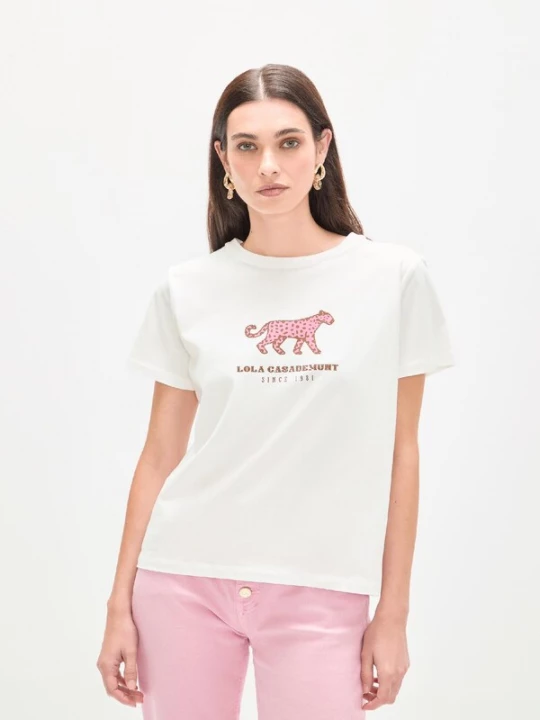 Foto van product Lola Casademunt Shirt rosa / wit