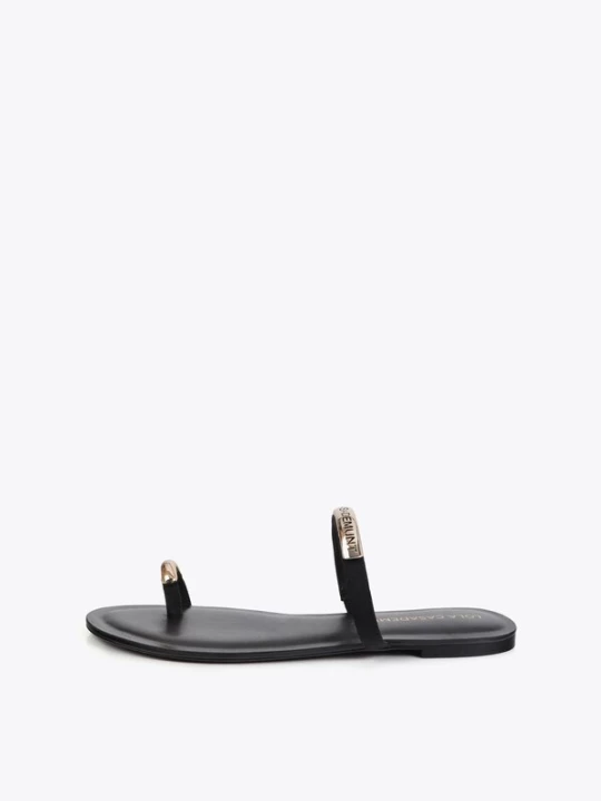 Foto van product Lola Casademunt Teenslipper goud / zwart