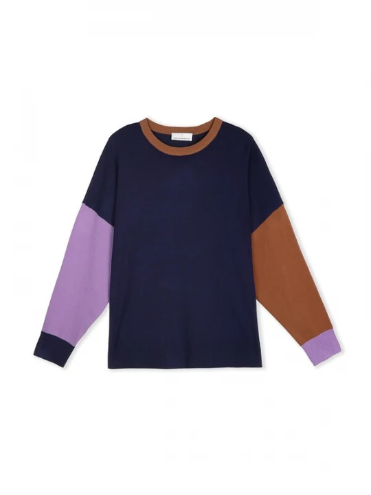 Foto van product Lola Casademunt Trui bruin / pruim / lichtlila