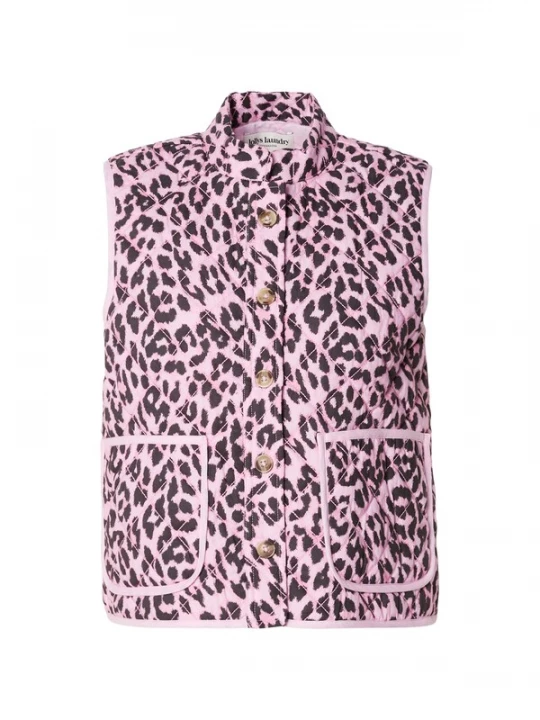 Foto van product Lollys Laundry Bodywarmer 'Cairo' eosine / zwart