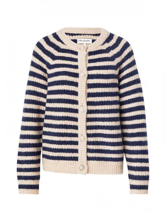 Foto van product Lollys Laundry Gebreid vest 'Nova' beige / navy