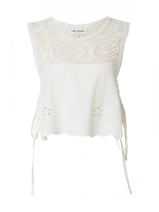 Foto van product Lollys Laundry Top 'Portobello' offwhite