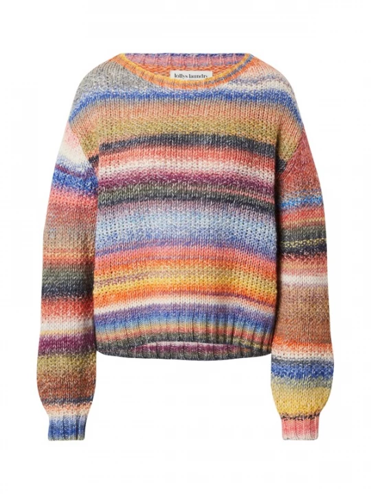 Foto van product Lollys Laundry Trui 'Fairhaven' blauw / geel / oranje / wijnrood