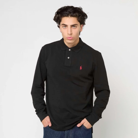 Foto van product Long Sleeve-Knit Polo Ralph Lauren zwart