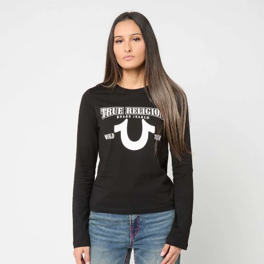 Foto van product Long Sleeve Tee Slim Fit True Religion zwart