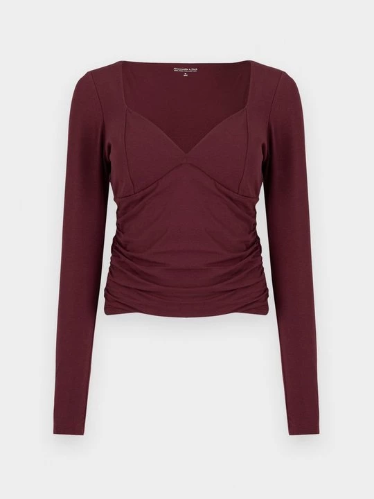 Foto van product Longsleeve Abercrombie & Fitch bordeauxrood