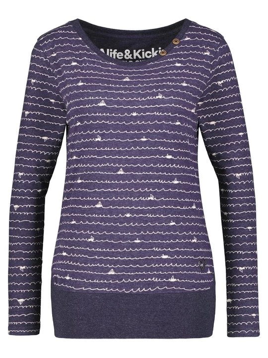Foto van product Longsleeve ALIFE & Kickin blauw gemêleerd