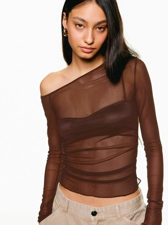 Foto van product Longsleeve Bershka donkerbruin