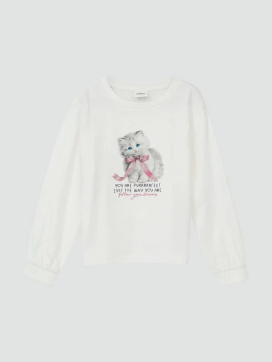 Foto van product Longsleeve in een loose fit met print op de voorkant s.Oliver