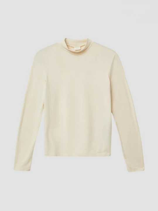 Foto van product Longsleeve in een slim fit met opstaande kraag s.Oliver crème