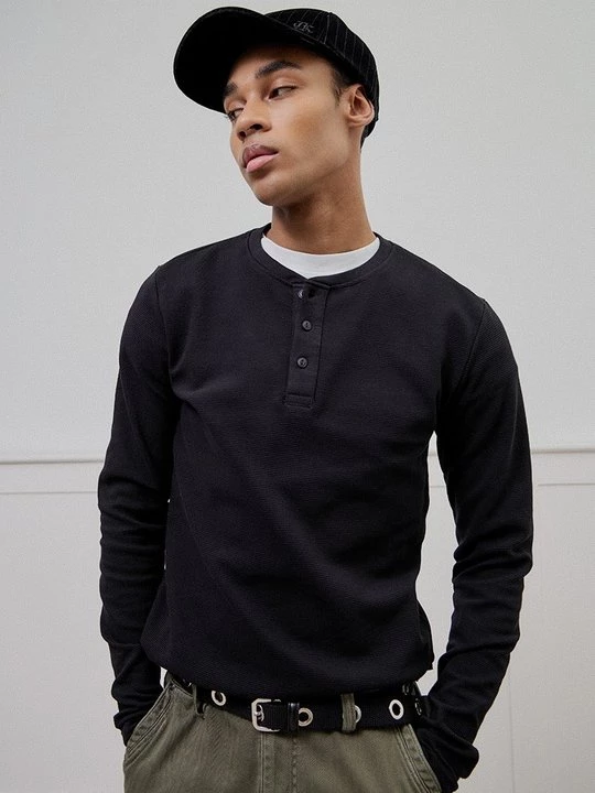 Foto van product Longsleeve INDICODE gemêleerd zwart