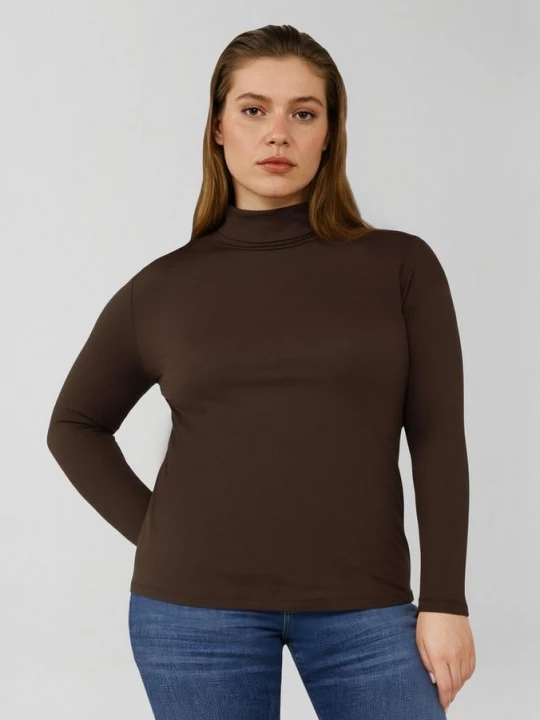 Foto van product Longsleeve met col s.Oliver bruin