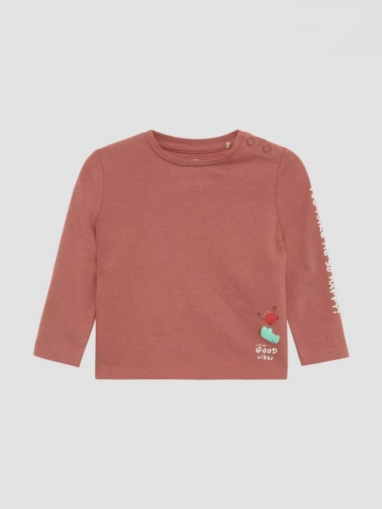 Foto van product Longsleeve met print op de voorkant en de mouwen s.Oliver rood