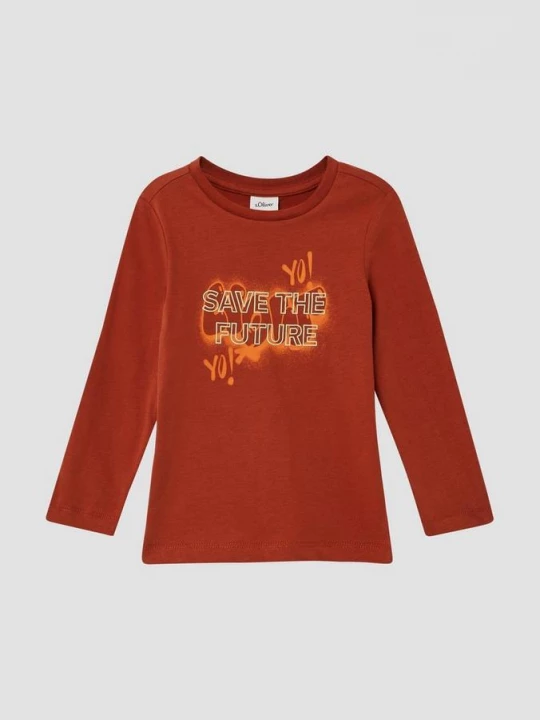 Foto van product Longsleeve met print op voorkant s.Oliver rood