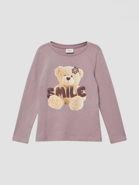 Foto van product Longsleeve met print op voorkant s.Oliver roze