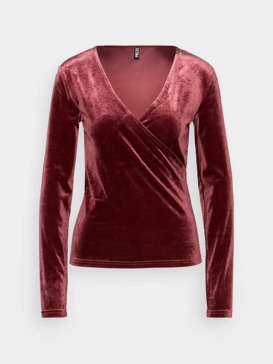 Foto van product Longsleeve Pieces bordeauxrood