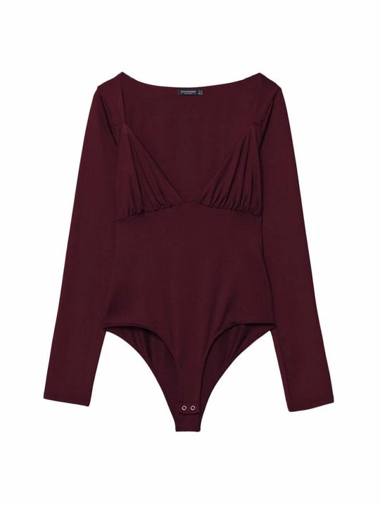 Foto van product Longsleeve Stradivarius bordeauxrood