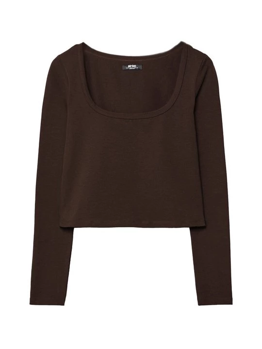 Foto van product Longsleeve Stradivarius donkerbruin