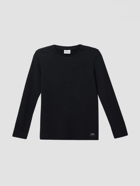Foto van product Longsleeve van gestructureerde jersey s.Oliver zwart