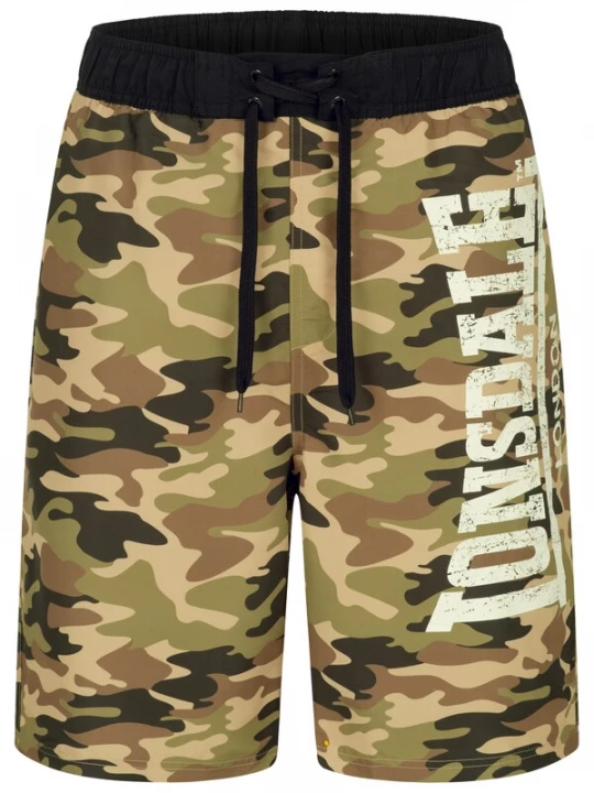 Foto van product LONSDALE Boardshorts beige / lichtbruin / groen / zwart / wit