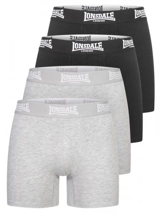 Foto van product LONSDALE Boxershorts grijs gemêleerd / zwart / wit