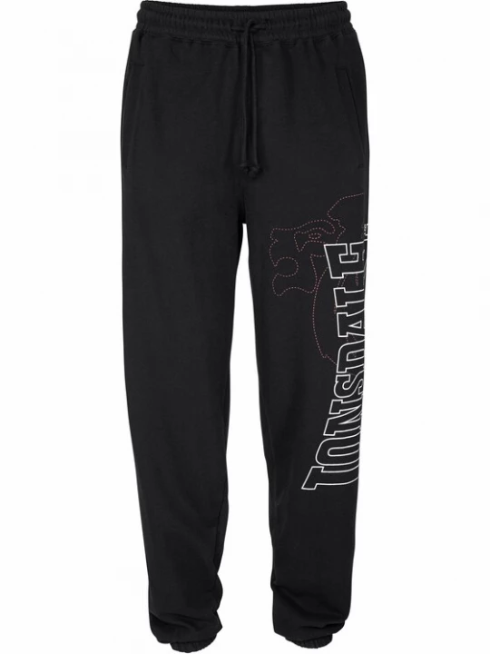 Foto van product LONSDALE Broek 'Dartford' kersrood / zwart / wit