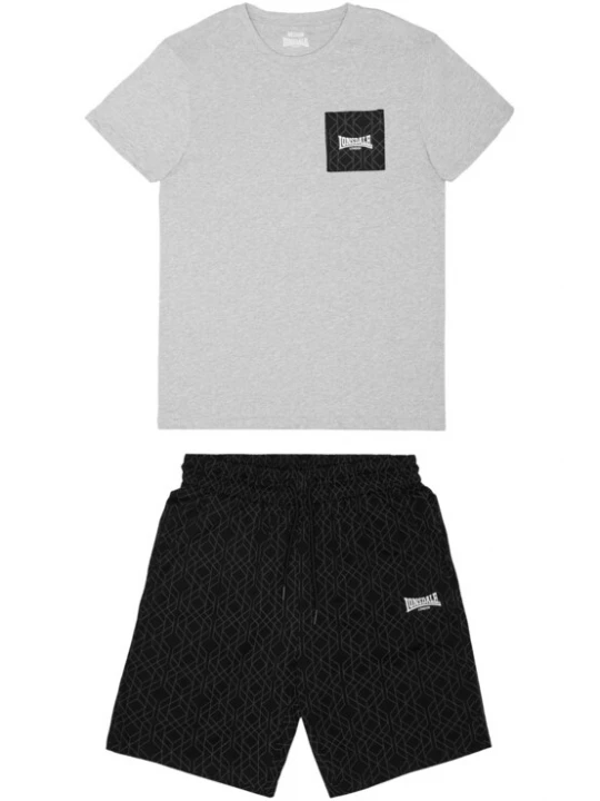 Foto van product LONSDALE Joggingpak 'Buston' grijs gemêleerd / zwart