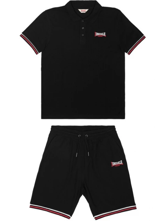 Foto van product LONSDALE Joggingpak 'Chillingham' rood / zwart / wit