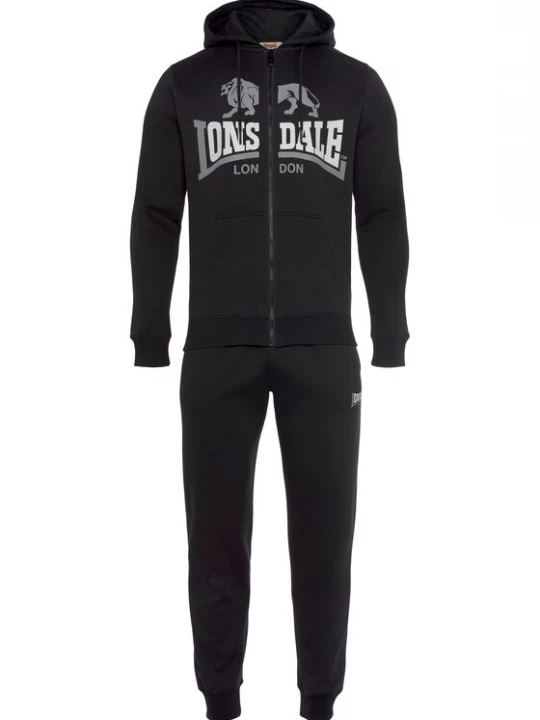 Foto van product LONSDALE Joggingpak grijs / zwart / wit