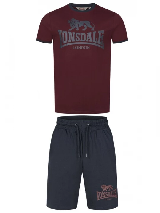 Foto van product LONSDALE Joggingpak ' MAIST ' donkerblauw / karmijnrood
