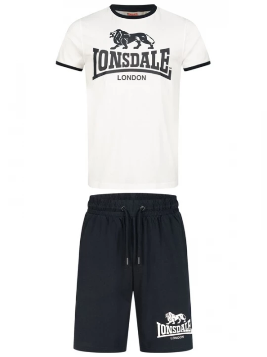 Foto van product LONSDALE Joggingpak ' MAIST ' zwart / wit