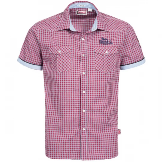 Foto van product LONSDALE Overhemd 'Berny' navy / hemelsblauw / rood