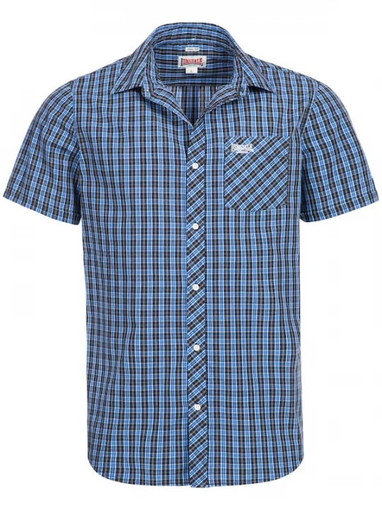 Foto van product LONSDALE Overhemd 'Brixworth' blauw / zwart / wit