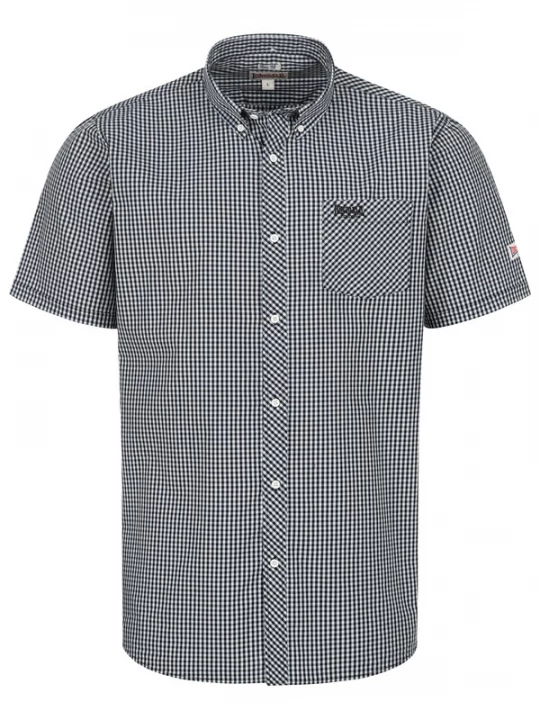 Foto van product LONSDALE Overhemd 'Brixworth' zwart / wit