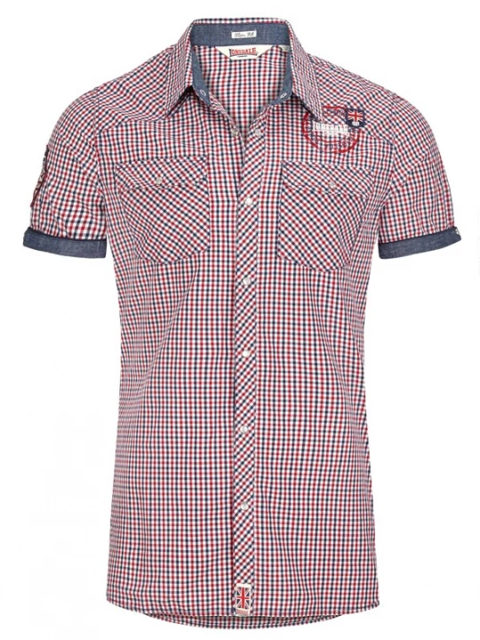Foto van product LONSDALE Overhemd 'Reigate' navy / rood / wit