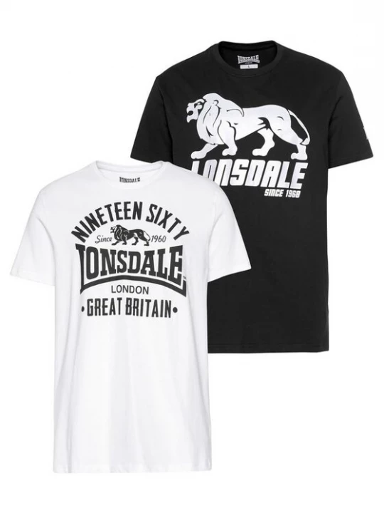 Foto van product LONSDALE Shirt 'Bylchan' zwart / wit