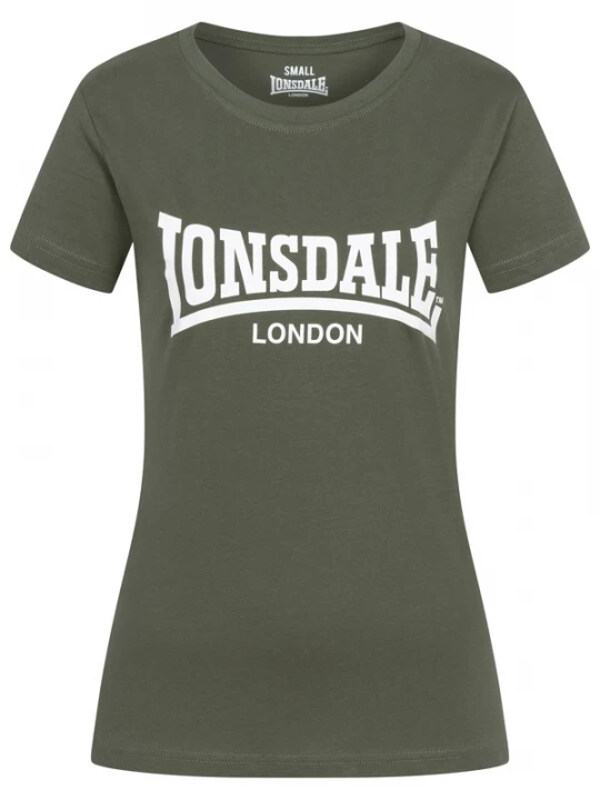 Foto van product LONSDALE Shirt 'Cartmel' olijfgroen / wit