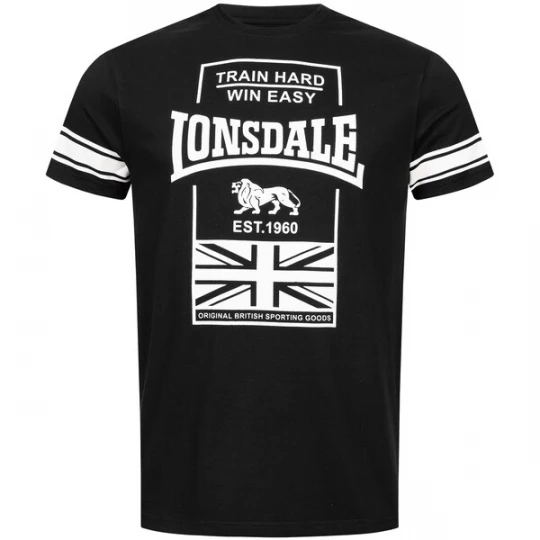 Foto van product LONSDALE Shirt 'Charmouth' zwart / wit
