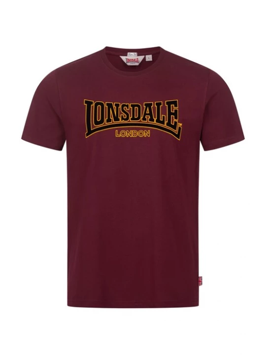 Foto van product LONSDALE Shirt 'Classic' goudgeel / bourgogne / zwart