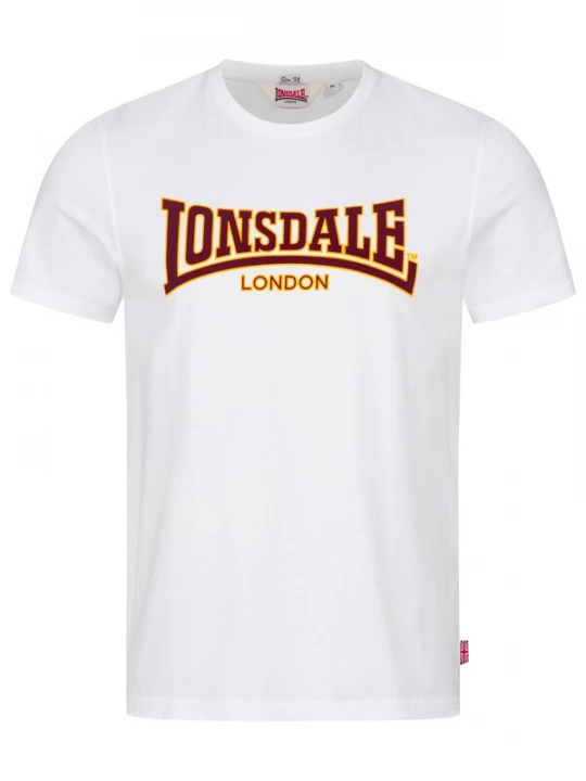 Foto van product LONSDALE Shirt 'Classic' goudgeel / wijnrood / wit
