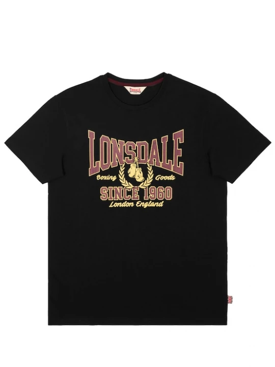Foto van product LONSDALE Shirt 'Cliffe' lichtgeel / lila gemêleerd / zwart