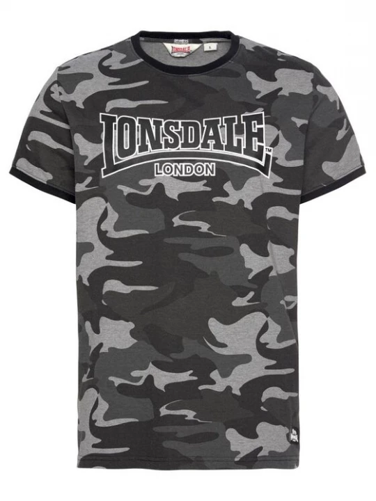 Foto van product LONSDALE Shirt 'Cobbett' grijs / donkergrijs / kaki / wit