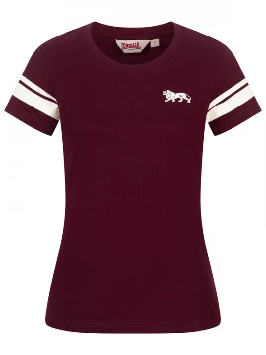 Foto van product LONSDALE Shirt 'Corton' wijnrood / wit